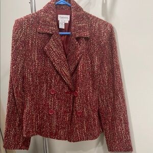 Vintage Chadwicks Women's Red Tweed Jacket